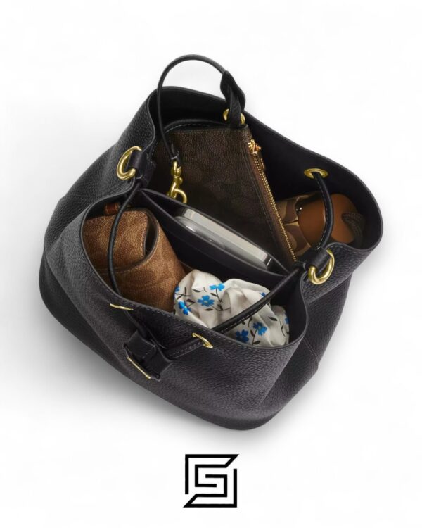 Coach Rowan Bucket Bag In Signature Canvas Dark Brown – Style No. CBH07