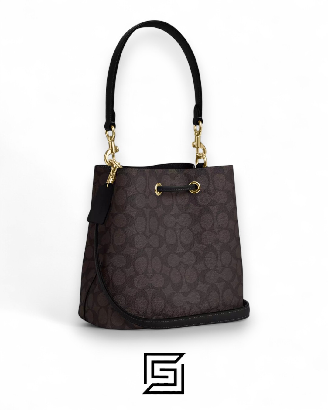 Coach Rowan Bucket Bag In Signature Canvas Dark Brown – Style No. CBH07 - Image 3