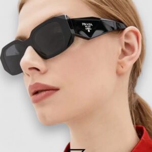 Prada OPR17WSF Grey Lenses Transparent Grey Frame - Image 2