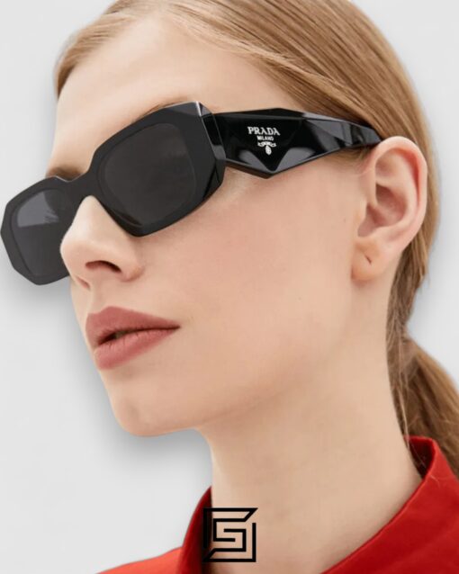 Alternative view of Prada OPR17WSF Grey Lenses Transparent Grey Frame