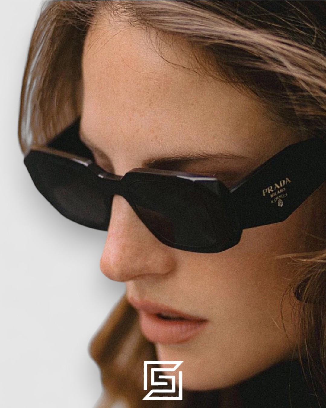 Prada OPR17WSF Grey Lenses Transparent Grey Frame - Image 3