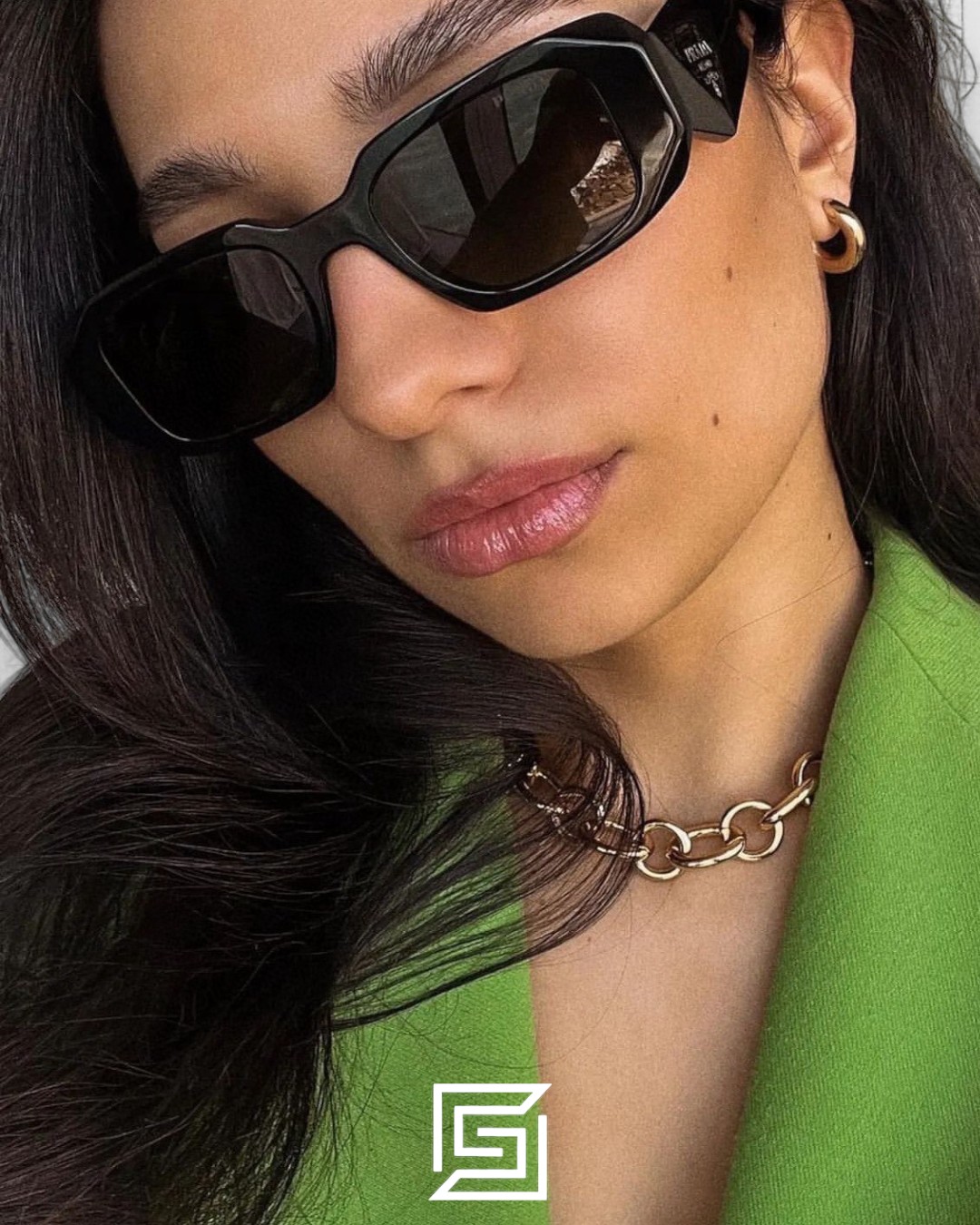 Prada OPR17WSF Grey Lenses Transparent Grey Frame - Image 6