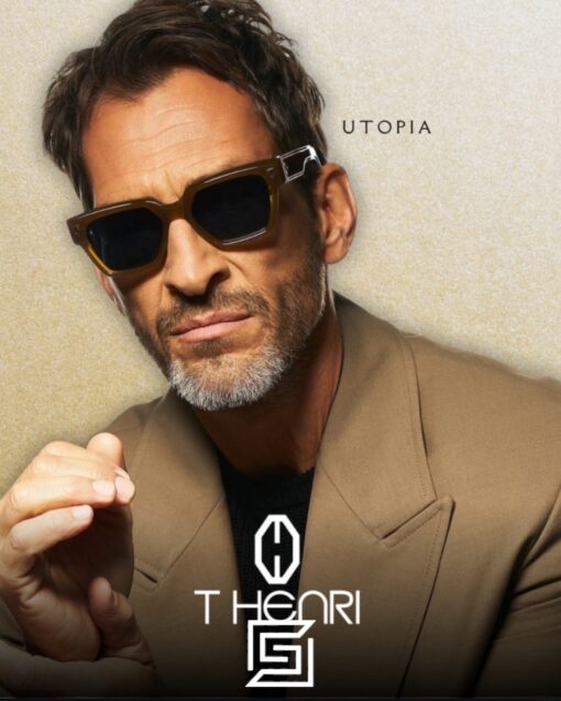 Alternative view of T HENRI UTOPIA Grey Lenses Black Frame