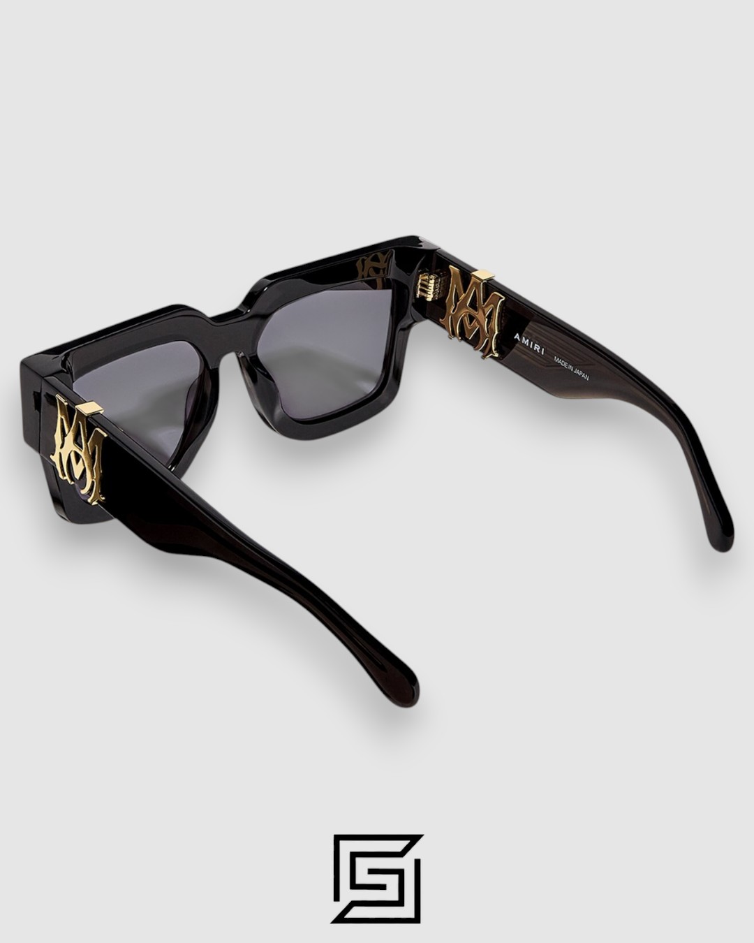 AMIRI Acetate Jumbo MA Unisex Sunglasses Black x Grey - Image 4
