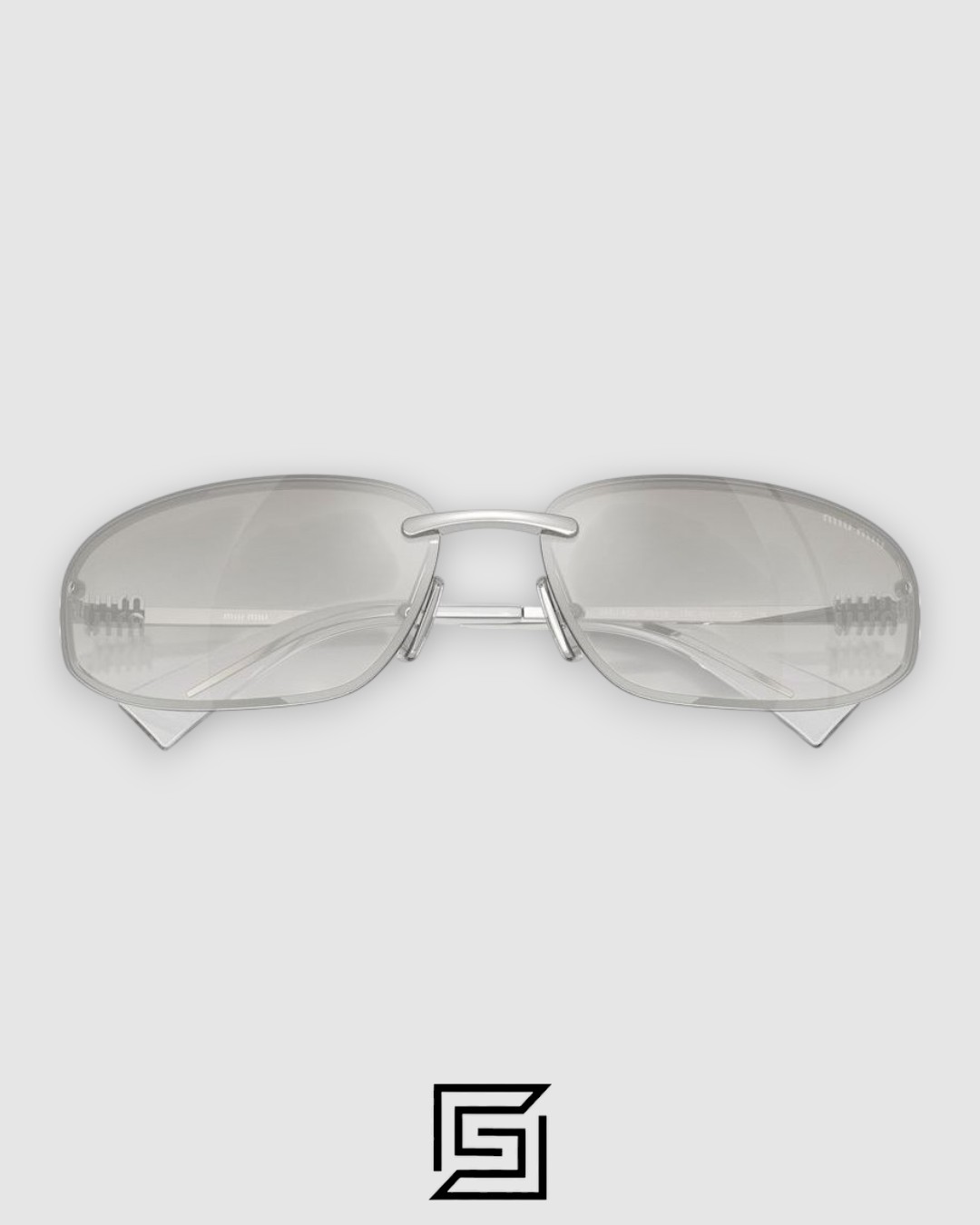 Miu Miu MUA50S Grey Lenses and Silver Frame - Image 3