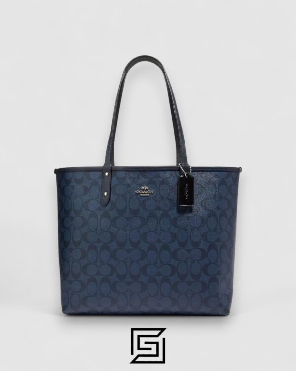 Coach Reversible City Tote In Blocked Signature Canvas – Style No. 91381
