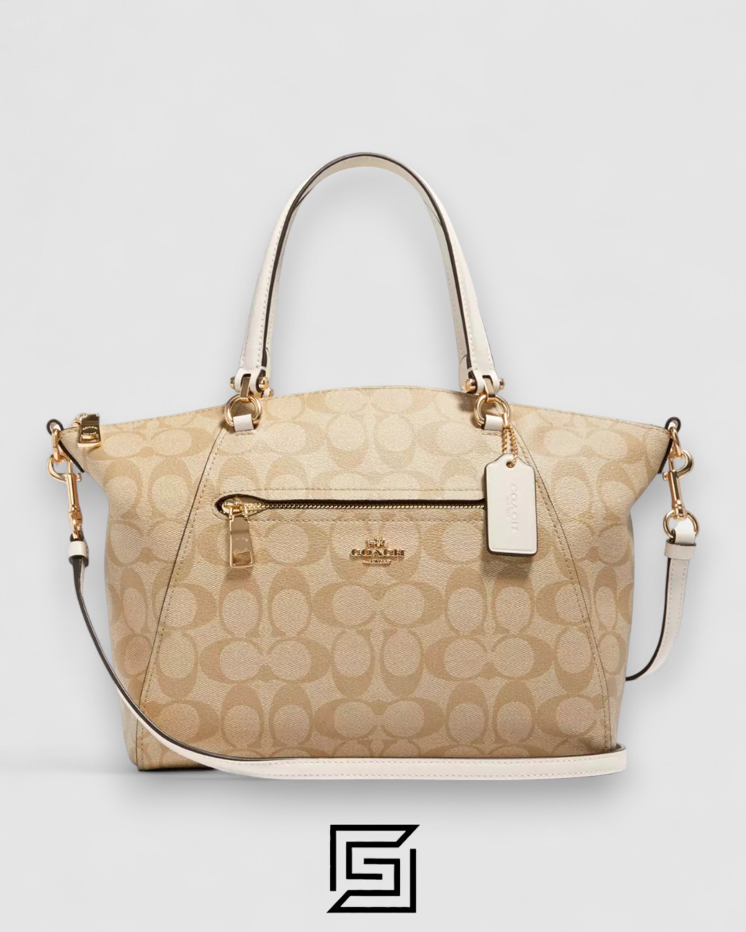 COACH Prairie Satchel In Colorblock Signature Canvas Cream Style No. E79998 - Image 1