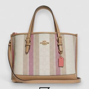 Coach Mollie Tote Bag 25 In Signature Jacquard With Stripes Style No. C8416 - Image 1