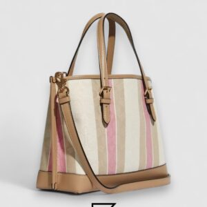 Coach Mollie Tote Bag 25 In Signature Jacquard With Stripes Style No. C8416 - Image 2
