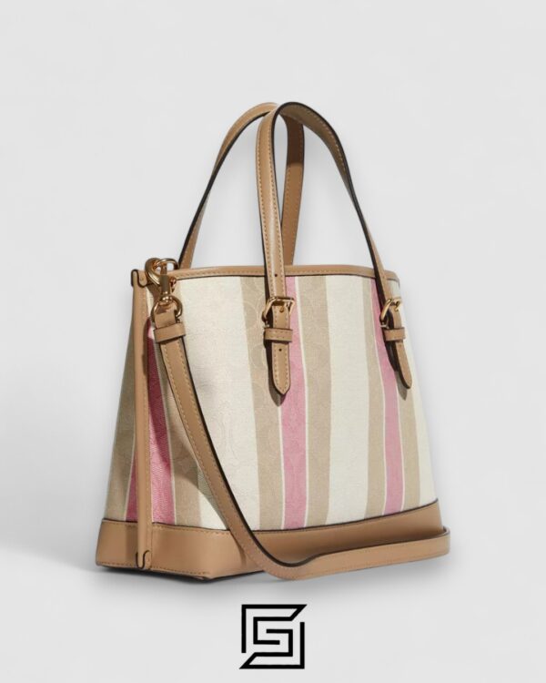 Coach Mollie Tote Bag 25 In Signature Jacquard With Stripes Style No. C8416