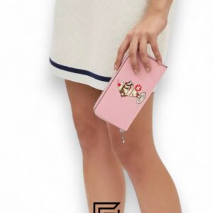 ⁦Coach Long Zip Around Wallet with Sundae Graphic Cherry Style No. CU380⁩ - الصورة ⁦5⁩