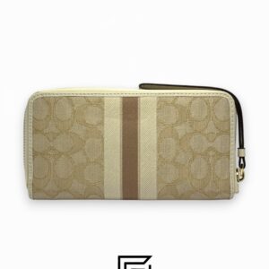 Coach Dempsey Large Phone Wallet In Signature Jacquard With Stripe And Coach Patch Khaki Style No. C9073 - Image 2