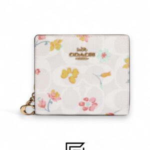 Coach Snap Wallet In Signature Canvas With Mystical Floral Print Style No. C8704 - Image 1