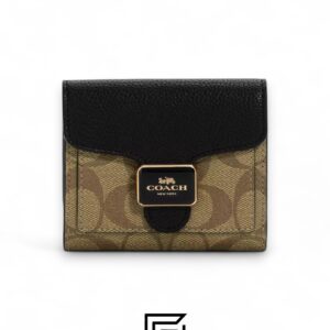 Coach wallets Pepper Wallet In Signature Canvas Black Style No. C7805 - Image 1