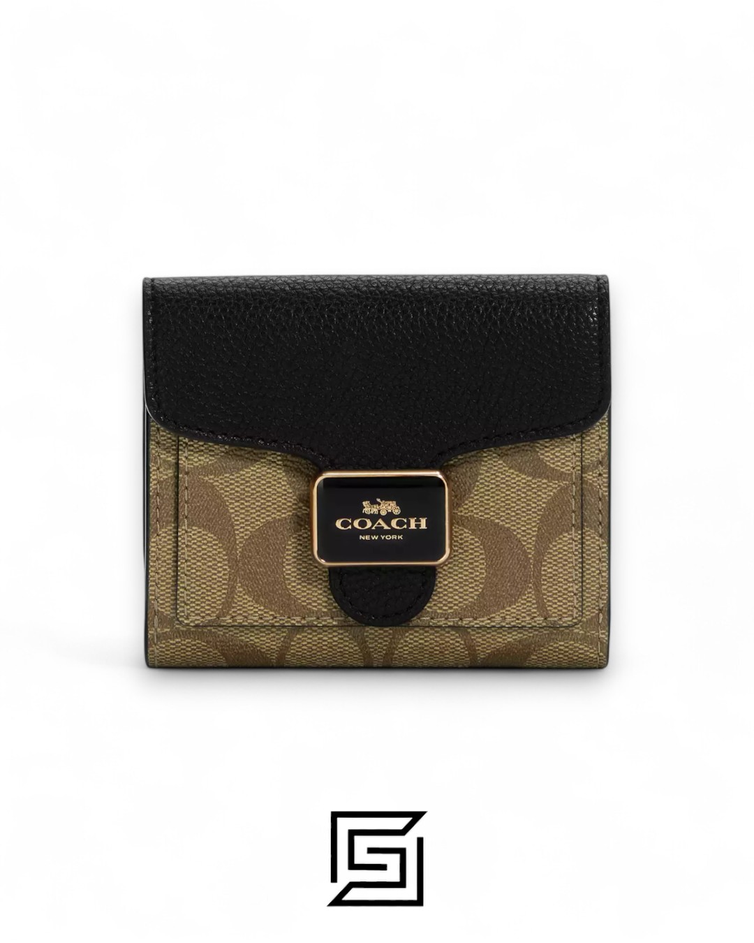 Coach wallets Pepper Wallet In Signature Canvas Black Style No. C7805 - Image 1