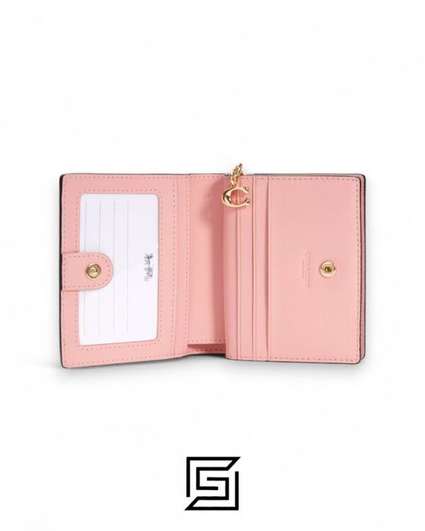 Coach Snap Wallet In Signature Canvas With Heart Floral Print Style No. C2867
