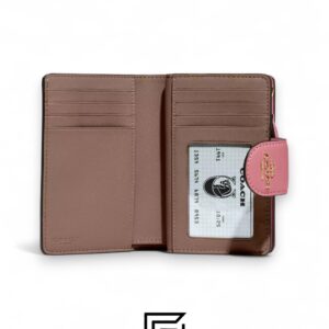 ⁦Coach Medium Corner Zip Wallet With Heart Petal Print Style No. C7652⁩ - الصورة ⁦3⁩