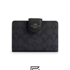 Coach Medium Corner Zip Wallet In Signature Canvas Grey Style No. C0082 - Image 1