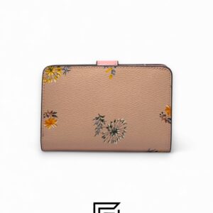 ⁦Coach Medium Corner Zip Wallet With Dandelion Floral Pink Style No. 2885⁩ - الصورة ⁦2⁩