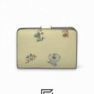 Coach Medium Corner Zip Wallet With Dandelion Floral Print White Style No. 2885 - Image 2