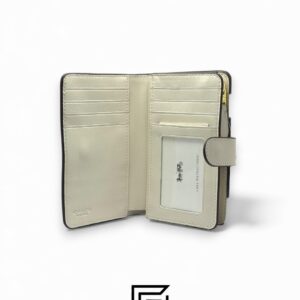 Coach Medium Corner Zip Wallet With Dandelion Floral Print White Style No. 2885 - Image 3