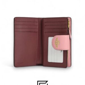⁦Coach Medium Corner Zip Wallet With Signature Leather Pink Style No. CM241⁩ - الصورة ⁦2⁩
