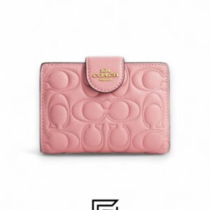 ⁦Coach Medium Corner Zip Wallet With Signature Leather Pink Style No. CM241⁩ - الصورة ⁦1⁩
