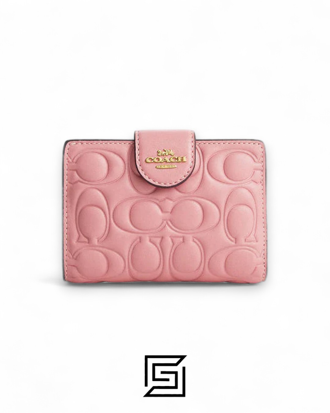 ⁦Coach Medium Corner Zip Wallet With Signature Leather Pink Style No. CM241⁩ - الصورة ⁦1⁩