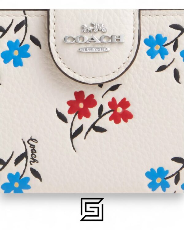 Coach Medium Corner Zip Wallet in Floral Print – Style No. CT978