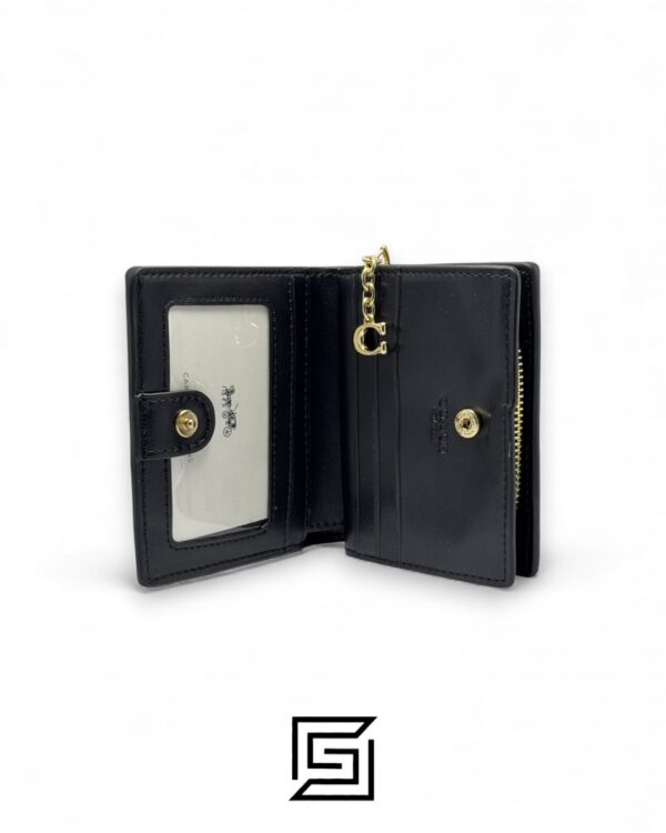 Coach Snap Wallet In Signature Black Style No. C7353