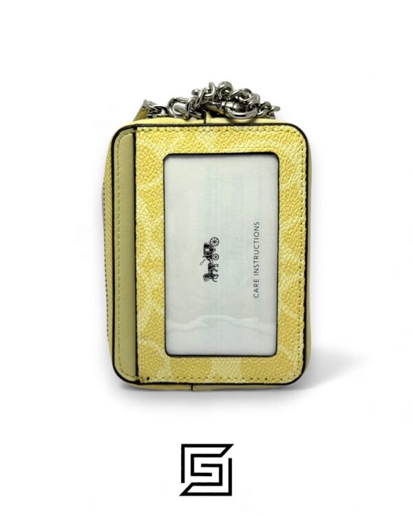 Coach Zip Card Case In Signature Canvas Khaki Style No. CW883
