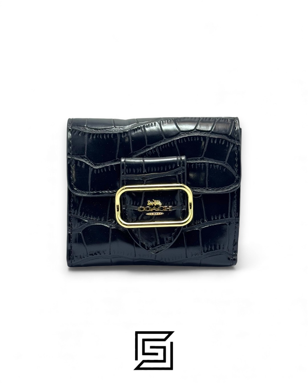 ⁦Coach Small Morgan Wallet Black Style No. CM263⁩ - الصورة ⁦1⁩
