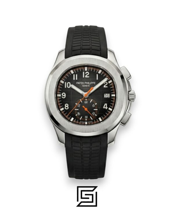 Patek Philippe Aquanaut Chronograph – Black Dial × Black Rubber Strap – Japanese Automatic