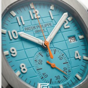 Patek Philippe Aquanaut – Turquoise Dial × Turquoise Rubber Strap – Japanese Automatic Chronograph - Image 2