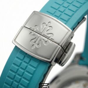Patek Philippe Aquanaut – Turquoise Dial × Turquoise Rubber Strap – Japanese Automatic Chronograph - Image 4