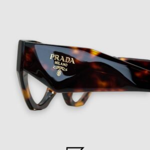 ⁦Prada VPR C07 Tiger Brown Frame Cat-Eye Optical Glasses⁩ - الصورة ⁦4⁩