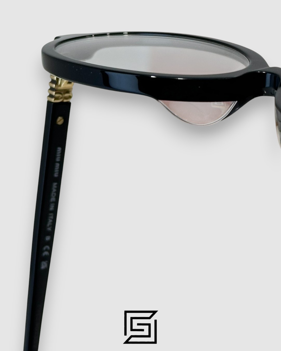 Miu Miu SMU04Z Black Frame Gold LogoOptical Glasses - Image 7