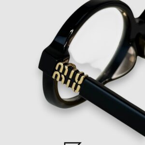 Miu Miu SMU04Z Black Frame Gold LogoOptical Glasses - Image 6