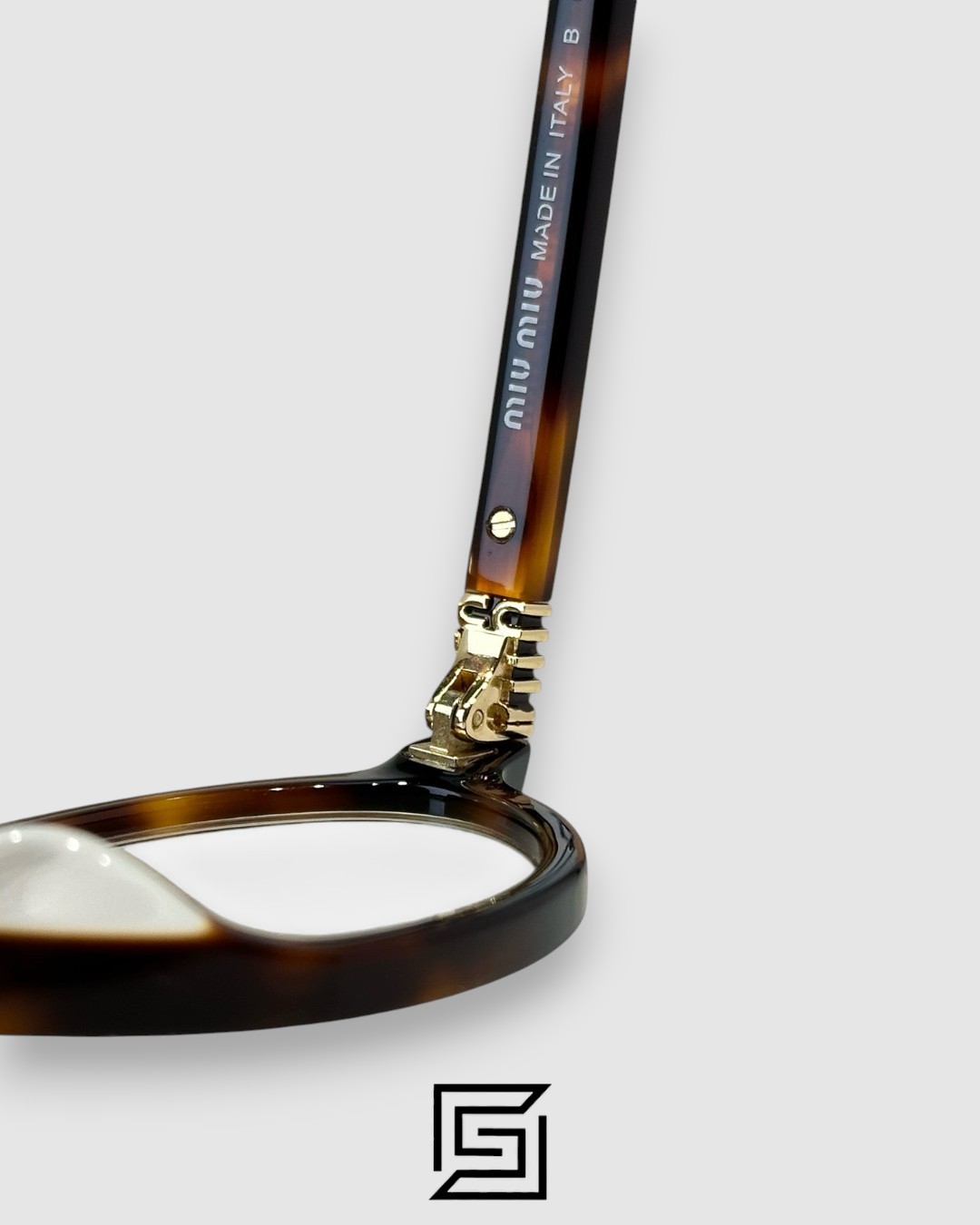 ⁦Miu Miu SMU04Z Tiger Brown Frame Gold LogoOptical Glasses⁩ - الصورة ⁦8⁩