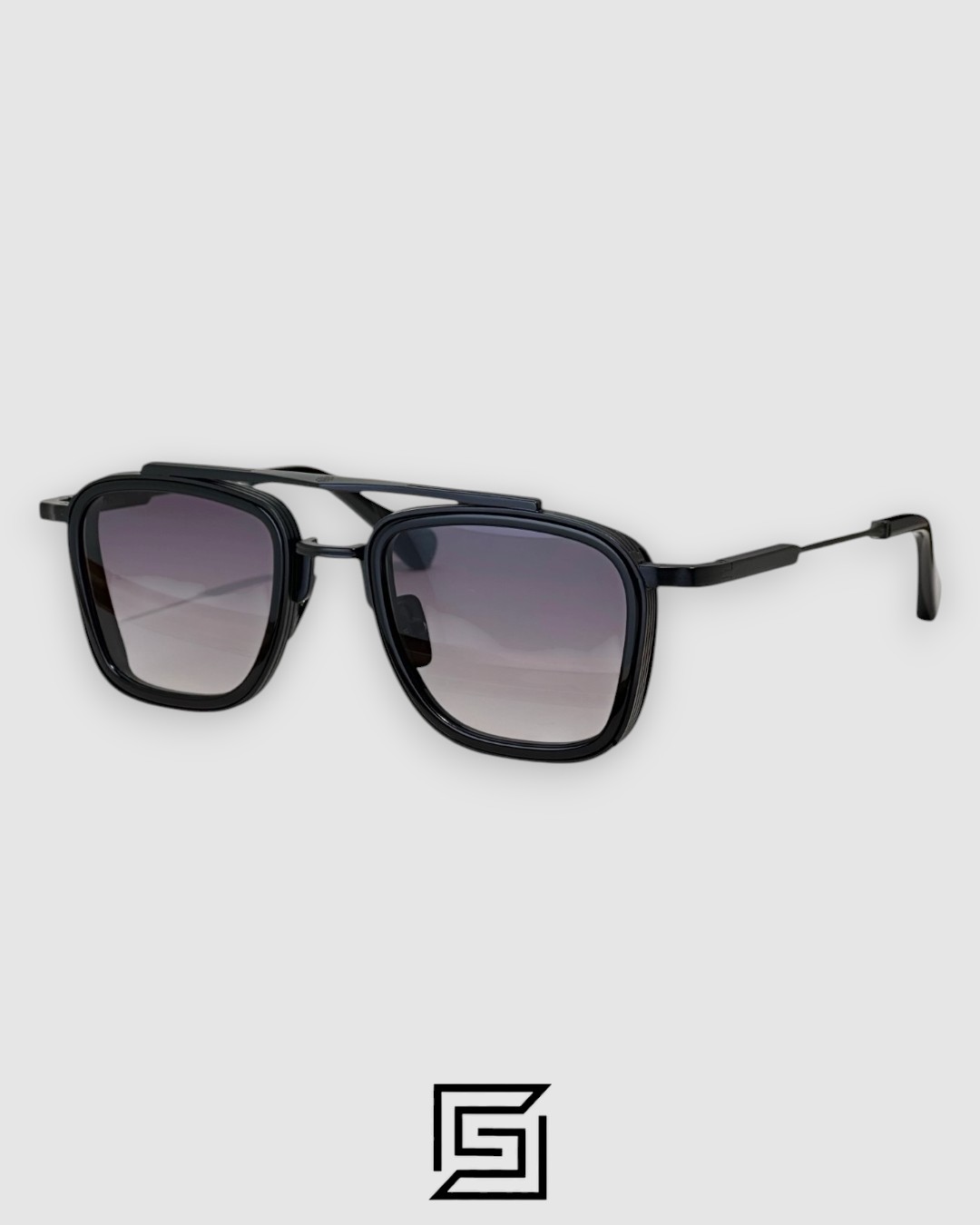 John Dalia BARD C301 Grey Lenses Black Frame With Black Metal