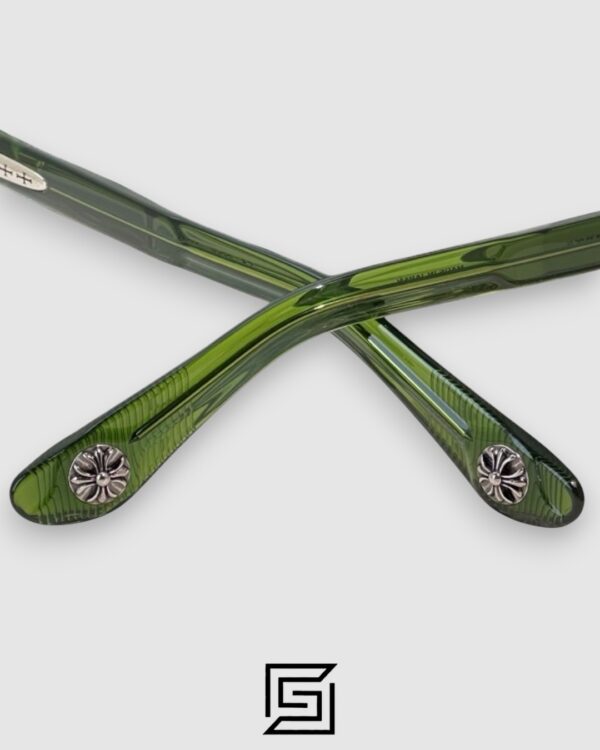 Chrome Hearts DRIPPIN Honey Lenses With Transparent Green Sunglasses