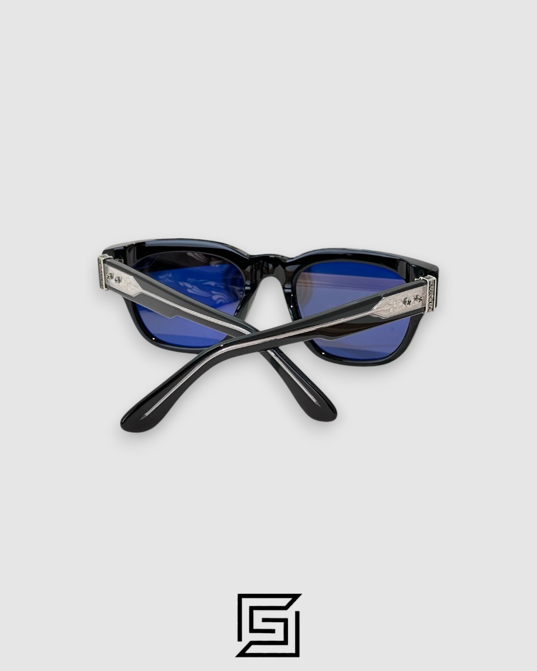 ⁦Chrome Hearts MIDIXATHRLL II Black Lenses With Black Frame Sunglasses⁩ - الصورة ⁦4⁩