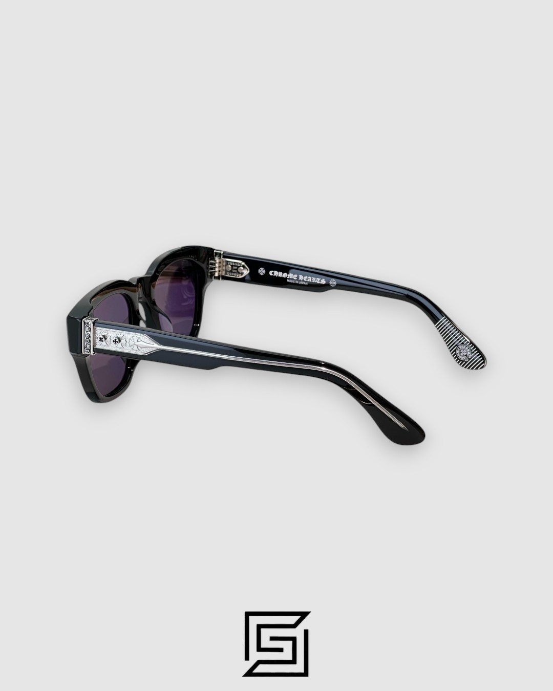 ⁦Chrome Hearts MIDIXATHRLL II Black Lenses With Black Frame Sunglasses⁩ - الصورة ⁦3⁩