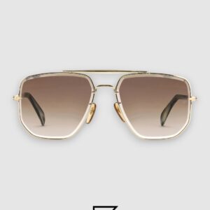 ⁦David Beckham DB7001 Gold Frame With Honey Lenses⁩ - الصورة ⁦2⁩
