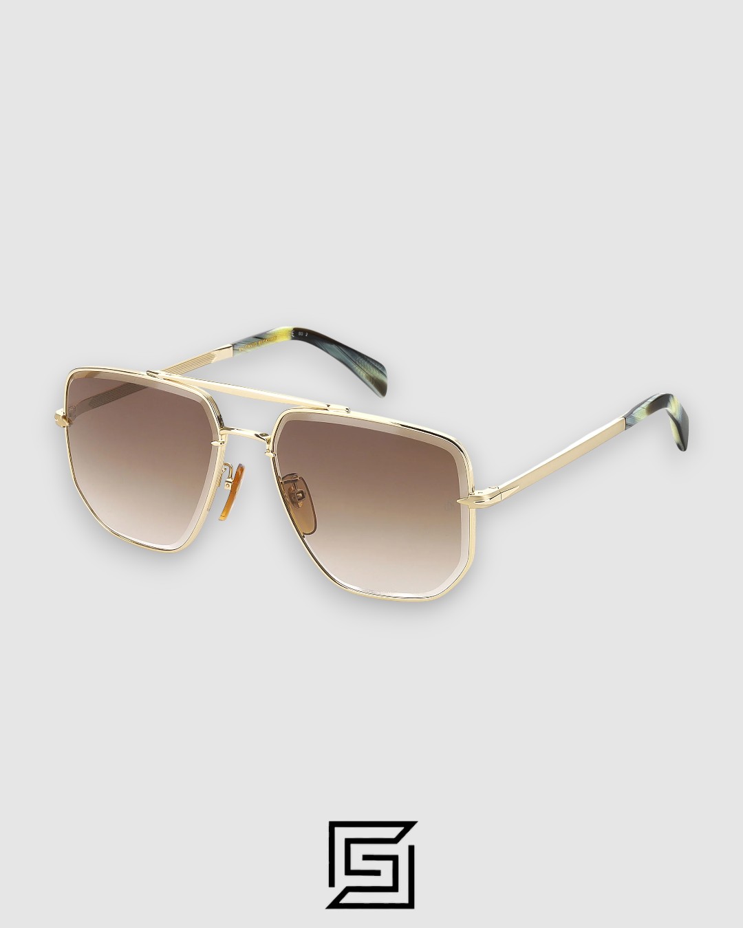 DB7001 Gold Frame With Honey Lenses