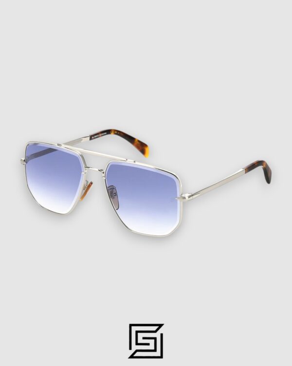 DB7001 Silver Frame With Blue Lenses