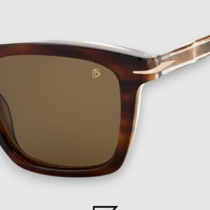 David Beckham DB7000 Tiger Brown Frame With Brown Lenses and Metal Gold Arm - Image 3