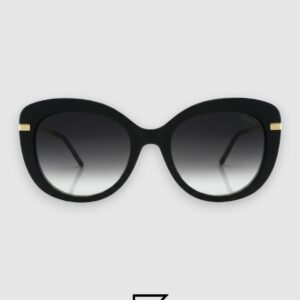 ⁦Cartier CT0312 Black Frame Grey Lenses Gold Arm⁩ - الصورة ⁦2⁩