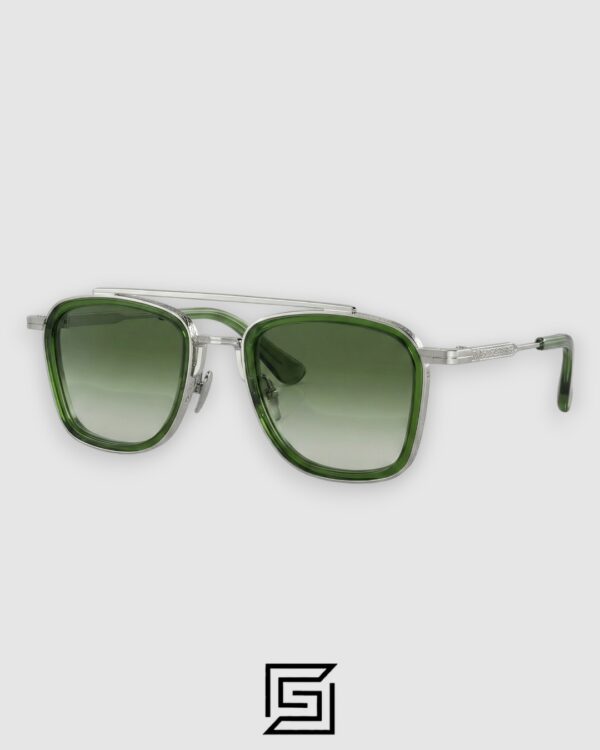 John Dalia BARD C107 Green Lenses Green Frame With Silver Metal