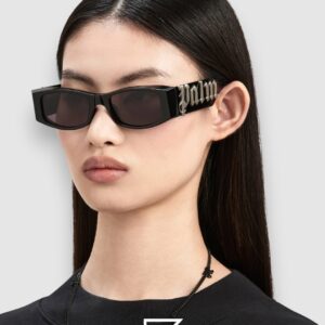 ⁦Palm Angels PERI001 Black Frame With Black Lenses⁩ - الصورة ⁦4⁩